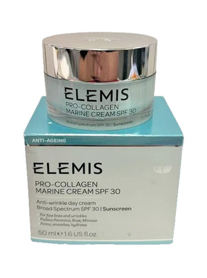 ELEMIS PRO-COLLAGEN MARINE CREAM SPF 30 ANTI-WRINKLE DAY CREAM 1.6 OZ BOXED 