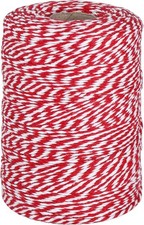 Red and White Twine, 656 Feet 2Mm Cotton Bakers Twine String for Gift