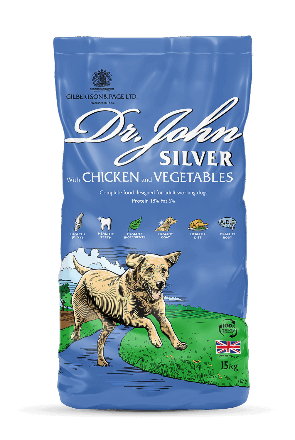 Dr John Silver Adult Dry Dog Food (Chicken with Veg) - Bag Size : 15kg - Image 5