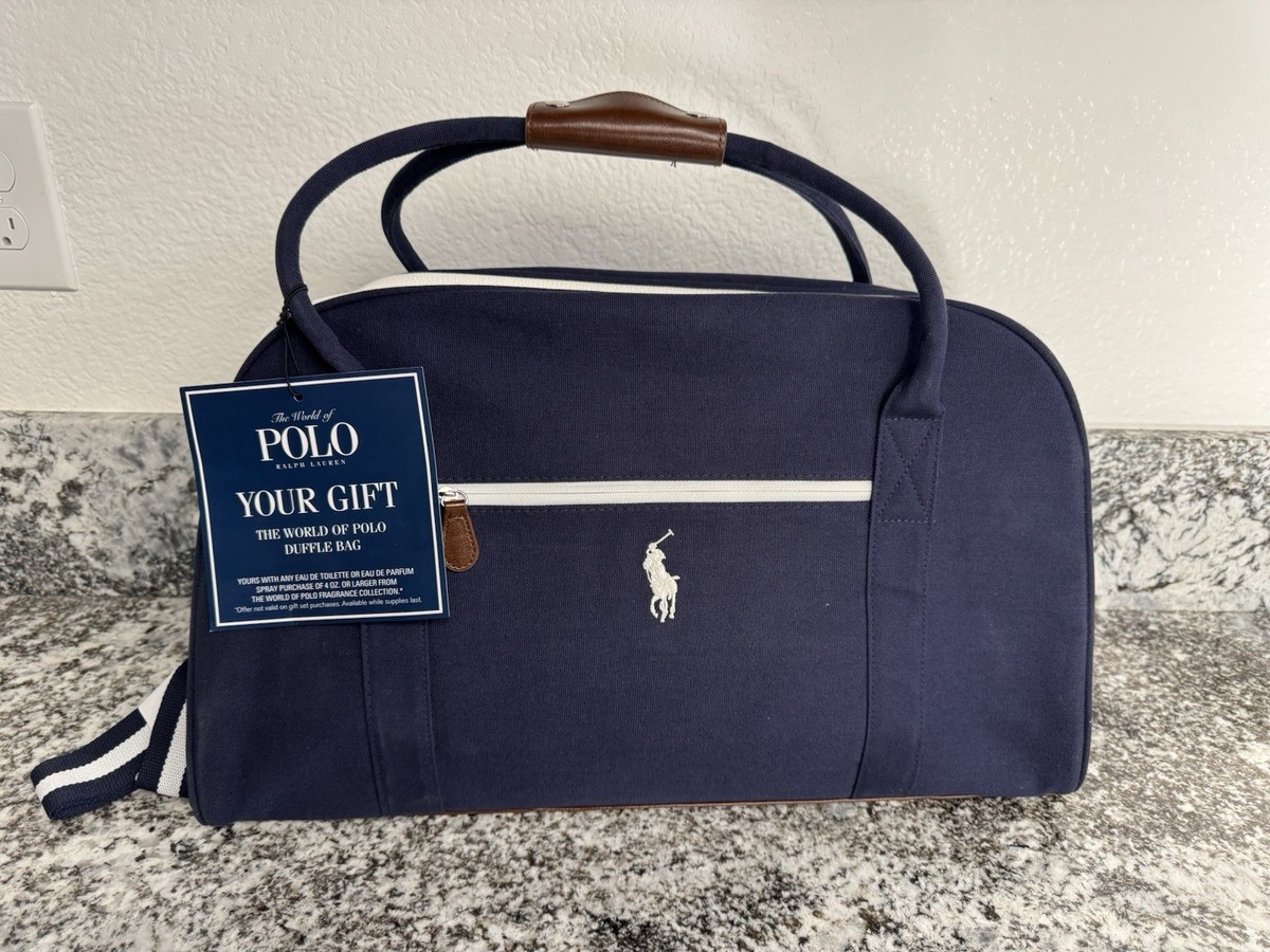 NWT Polo Ralph Lauren World of Polo Duffle Bag Fragrances GIFT