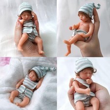 15CM Reborn Puppe Baby Lebensecht Handgefertigt Weich Silikon-Vinyl Mädchen DHL