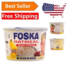 Convenient Pack of 12 Banana Flavor Instant Oatmeal - Wholesome Breakfast Cereal