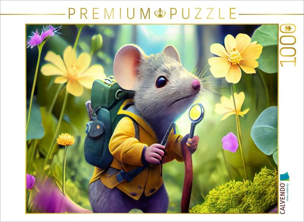 Calvendo Puzzle With The Magnifying Glass In The Flower Meadow | 1000 Pieces, Fi-image