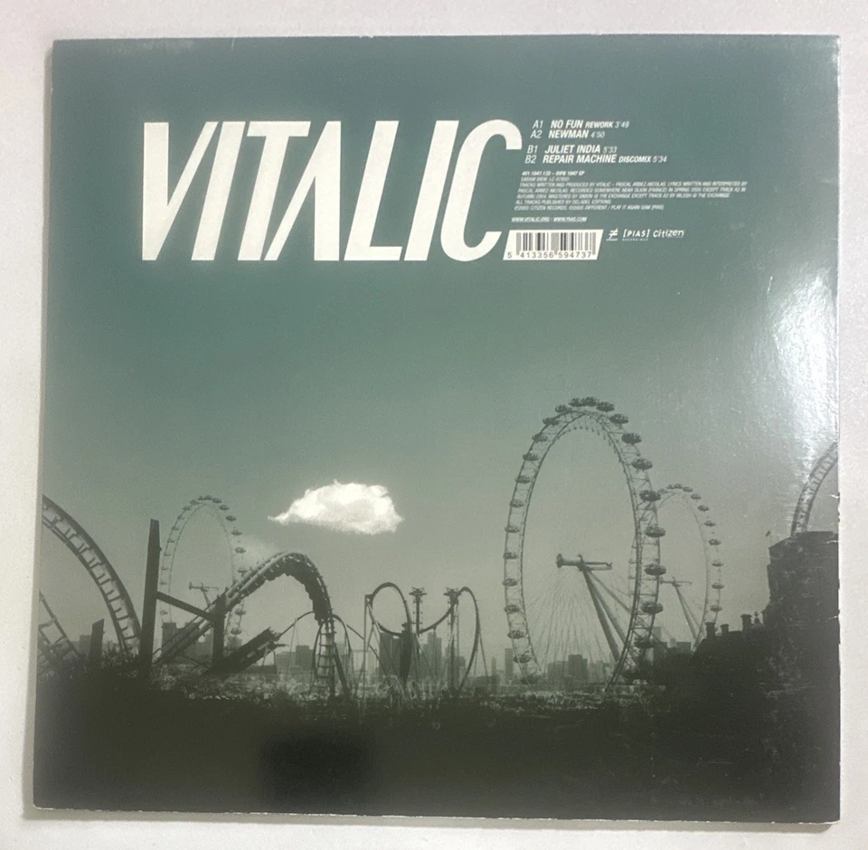 Vitalic  “No Fun” 12” Vinyl Single Electro Techno VG+ / EX Condition - Image 3 of 4