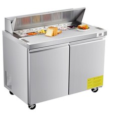 48in Sandwich Prep Fridge 12.5cu ft 12 Pans Stainless Restaurant Food Truck