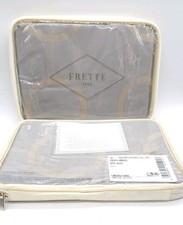 Frette Chains Arredo King pillow shams Grey / Camel set of two New