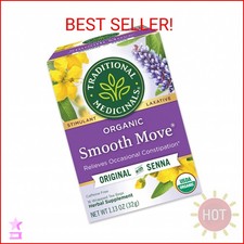 Traditional Medicinals Organic Smooth Move Laxative Tea, 16 Tea Bags Pack of 1