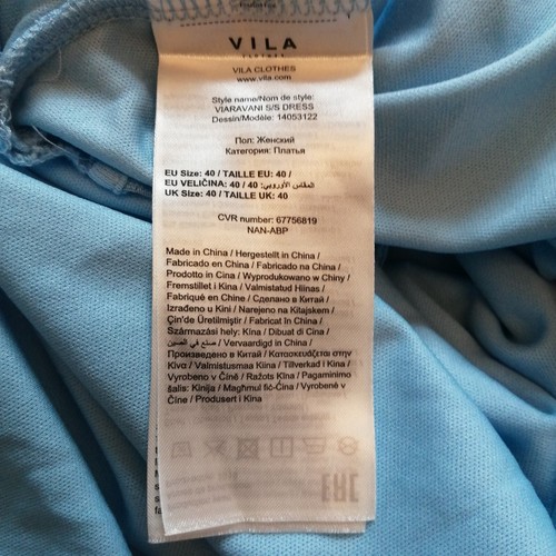Vila Dress Womens UK Size 40 Floral Pattern Lined Short Sleeve Light Green - Picture 6 of 13