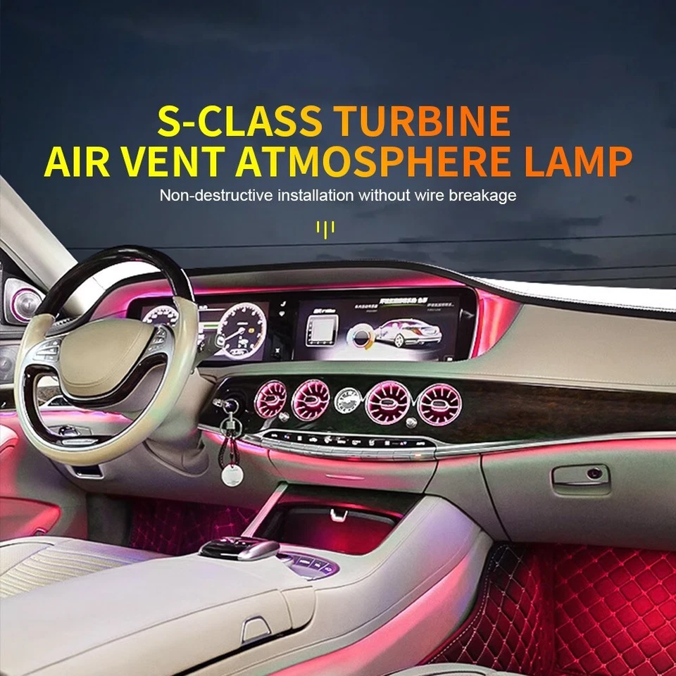 64 Цвета вентиляционные отверстия для Mercedes-Benz S-класса W222 интерьера рассеянный свет розетки - Изображение 4 из 4