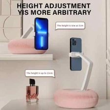 Foldable Plush Pillow Phone Stand 360° Adjustable Desktop Holder For Phones