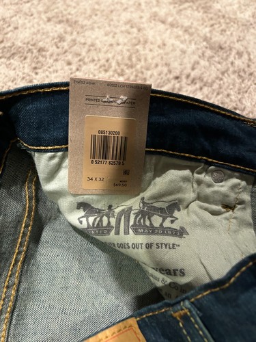Levi's 513 Slim Straight Blue Jeans W/ Stretch Men's Sizes RT$69.5 NWT 0200 - Picture 6 of 6