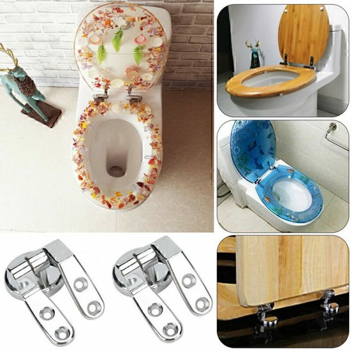 Befestigungs Set Ersatz Scharniere WC Sitz Deckel Edelstahl Toilettensitz DIY XY - Bild 10 von 12