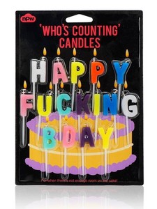 Who S Compte Bougie Joyeux Fucking B Day Grossier Anniversaire