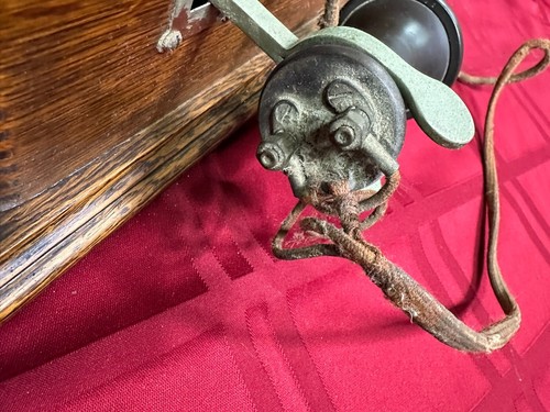 Early Western Antique Oak Wall Phone ~ Hand-Crank Wall Phone ~ Does Display Well - Picture 6 of 9