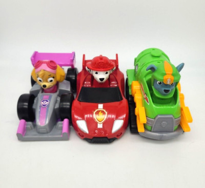 Spin Master Paw Patrol Racers Rocky Skye Marshall Lot fire pilot recycle