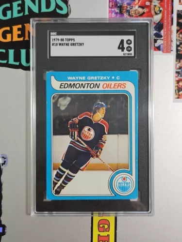 1979 Topps Wayne Gretzky Rookie RC Oilers Hockey Card #18 - Graded SGC 4