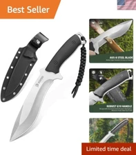 Kukri Survival Knife with Sheath, 6" Full Tang Fixed Blade Hunting Knife with...