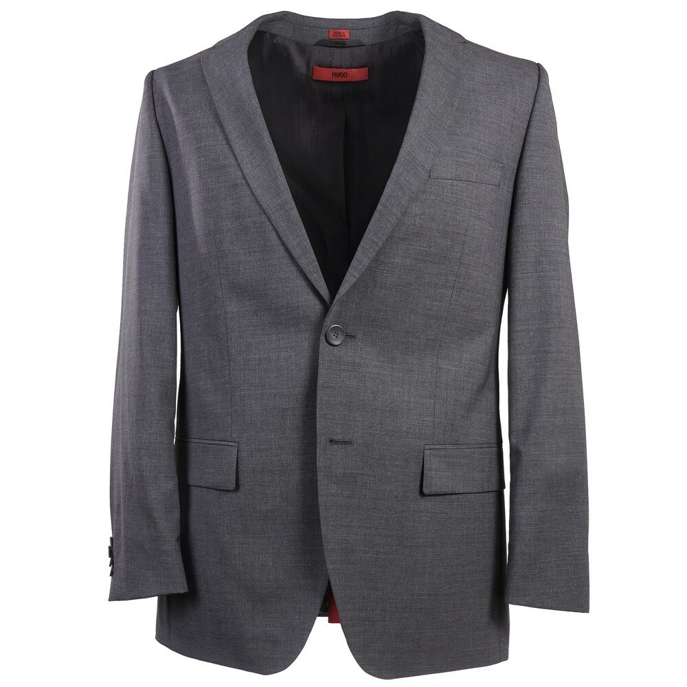 NWT $895 HUGO BOSS 'Aamon/Hago' Classic-Fit Medium Gray Wool Suit