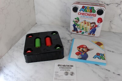 USAopoly Super Mario Vs Luigi Checkers And Tic Tac Toe Game