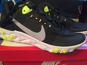 nike react element 55 black wolf grey volt