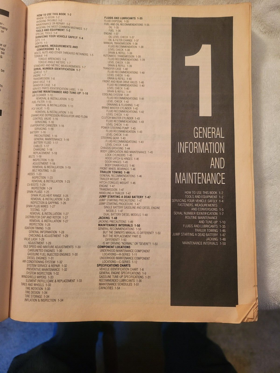 Chilton General Motors Full Size Trucks 1988-98 Repair Manual | eBay
