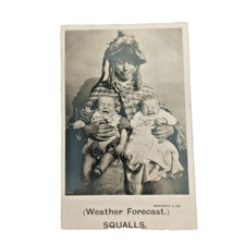 Weather Forcast SQUALLS Crying Babies 1907 Humorous Postcard, Bamforth & Co Vtg