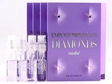 GIORGIO ARMANI EMPORIO ARMANI DIAMONDS VIOLET EDP 1.5ml .05oz x 4 SPRAY SAMPLES