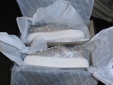 Betsey Johnson Rhinestone Sneakers New in Box Size 7.5