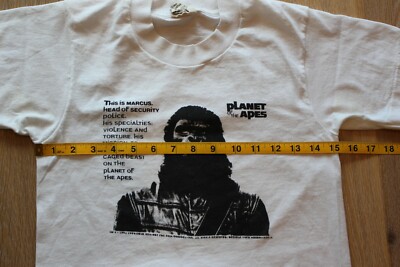 Vintage 90s Mosquitohead Planet of the Apes White T-Shirt Cutoff