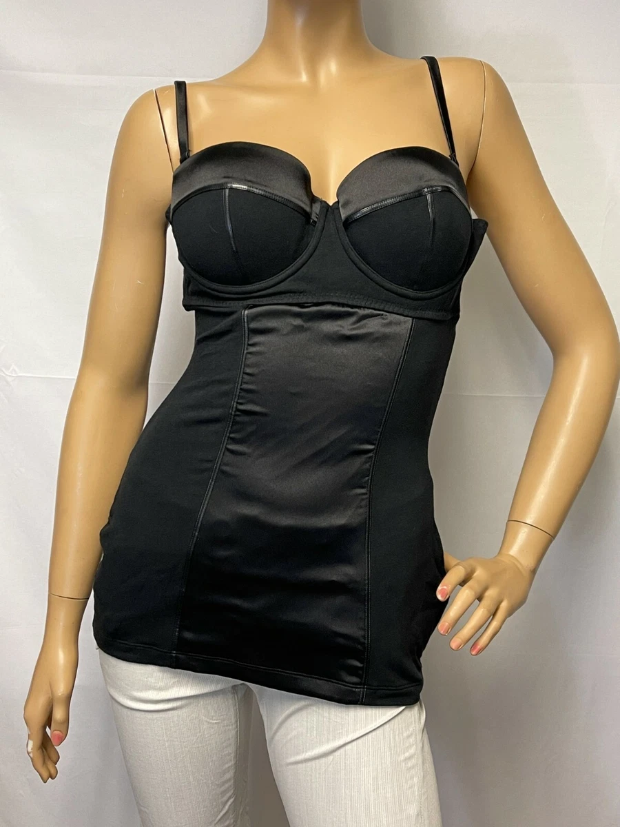 Yummie Tummie by Heather Thomson Bustier Tank Top in Black FT1029 NEW