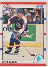 Dave Ellett Winnipeg Jets Defenseman 1990-91 Score Card # 65 Near-Mint
