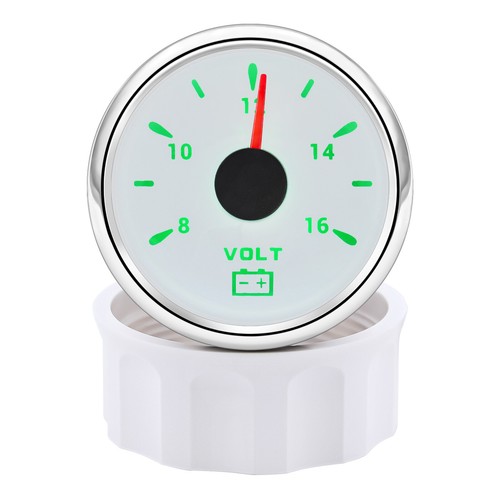 52mm 7 Color LED Volt Voltmeter Voltage Gauge Meter 8-16V for Car Boat Truck - Picture 4 of 17