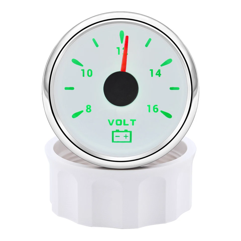 52mm 7 Color LED Volt Voltmeter Voltage Gauge Meter 8-16V for Car Boat Truck - Image 4 of 4