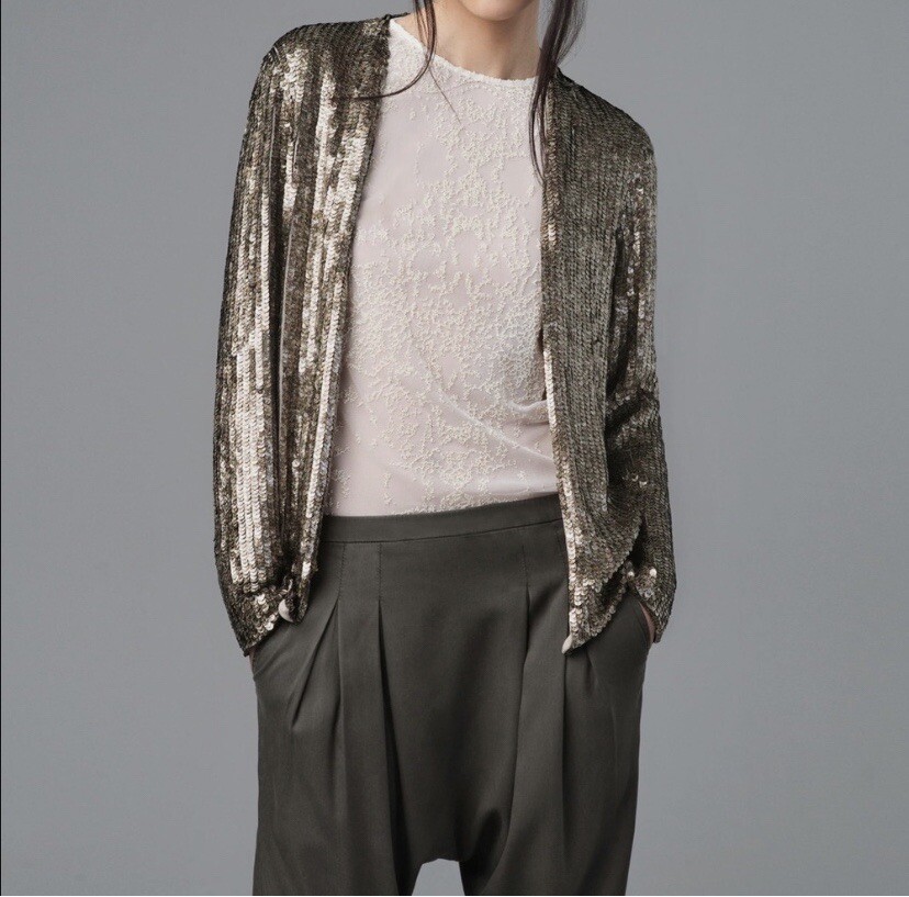 Zara Sequined Jacket / Cardigan Small 