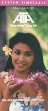 ATA American Trans Air timetable 1994/07/01