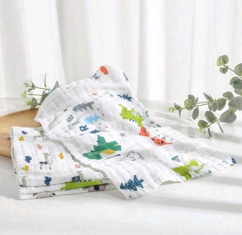 Baby Muslin, Gauze Burp/Wash Cloth, 3,4 & 5 Piece Sets, Random Themes 9.8-11.8" - Picture 21 of 81