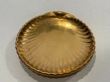 Rare Fitz and Floyd Fine Porcelain 22k Gold Limited Edition Shell Dish, 3 1/2"