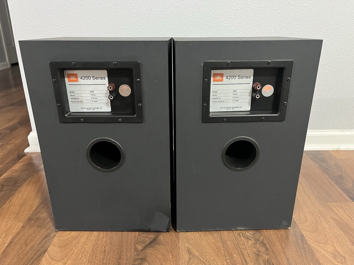 JBL 4208 Studio Monitors 75Watt 8OHM Speakers Pair (New Foam No