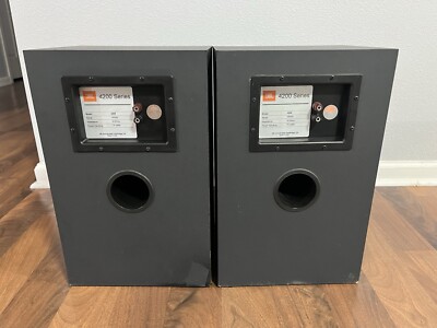 JBL 4208 Studio Monitors 75Watt 8OHM Speakers Pair (New Foam No