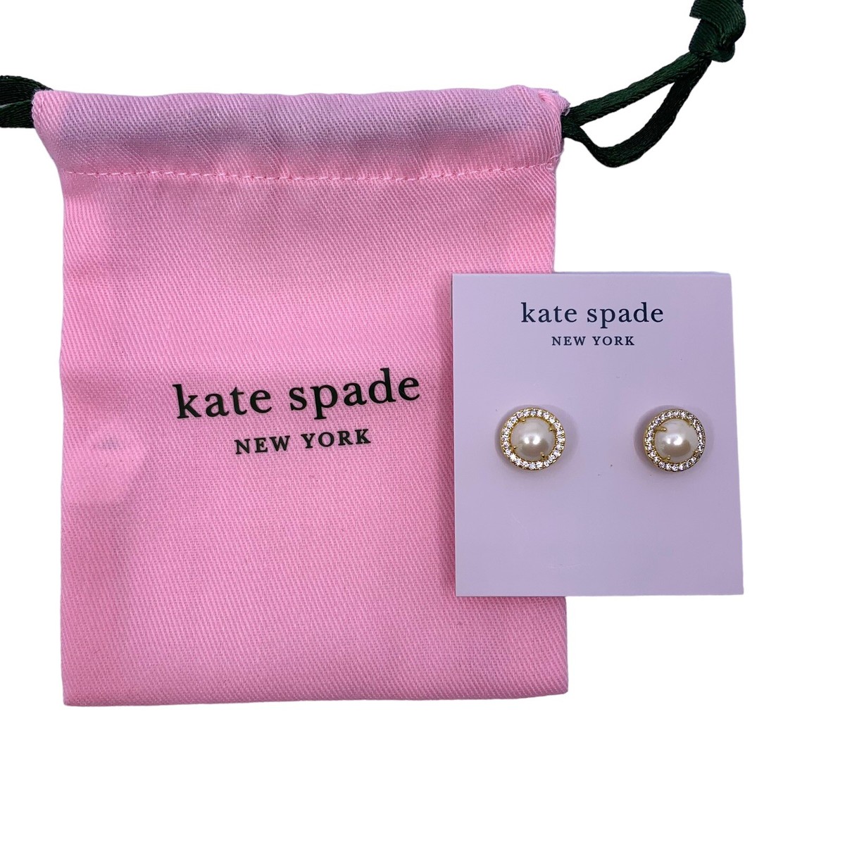 Kate Spade NY Pearl Pavè Bright Ideas Stud Post Earrings Dust Bag Included