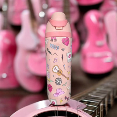 Taylor Swift 1989 Eras Inspired 20 oz Insulated Tumbler, Pink