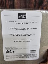 Stampin' UP GLOW IN THE DARK SPECIALTY PAPER FULL PACK 8 SHEETS 6 X 6
