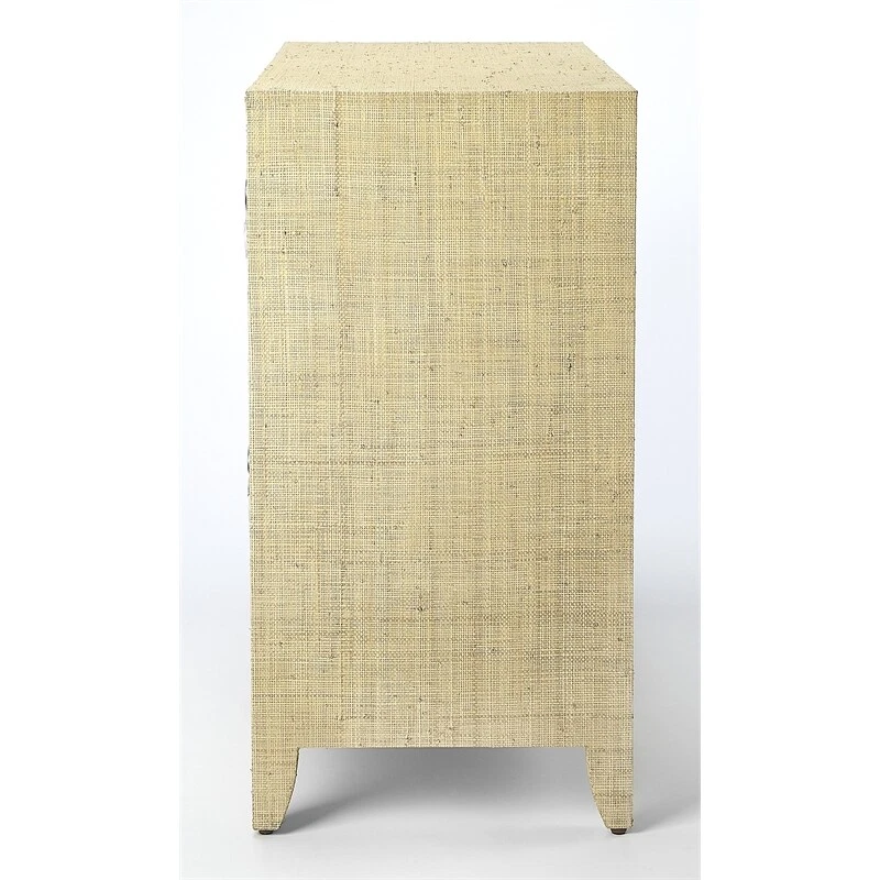 Cajonera Butler Amelle crema rafia 4 cajones Foto 4 de 4