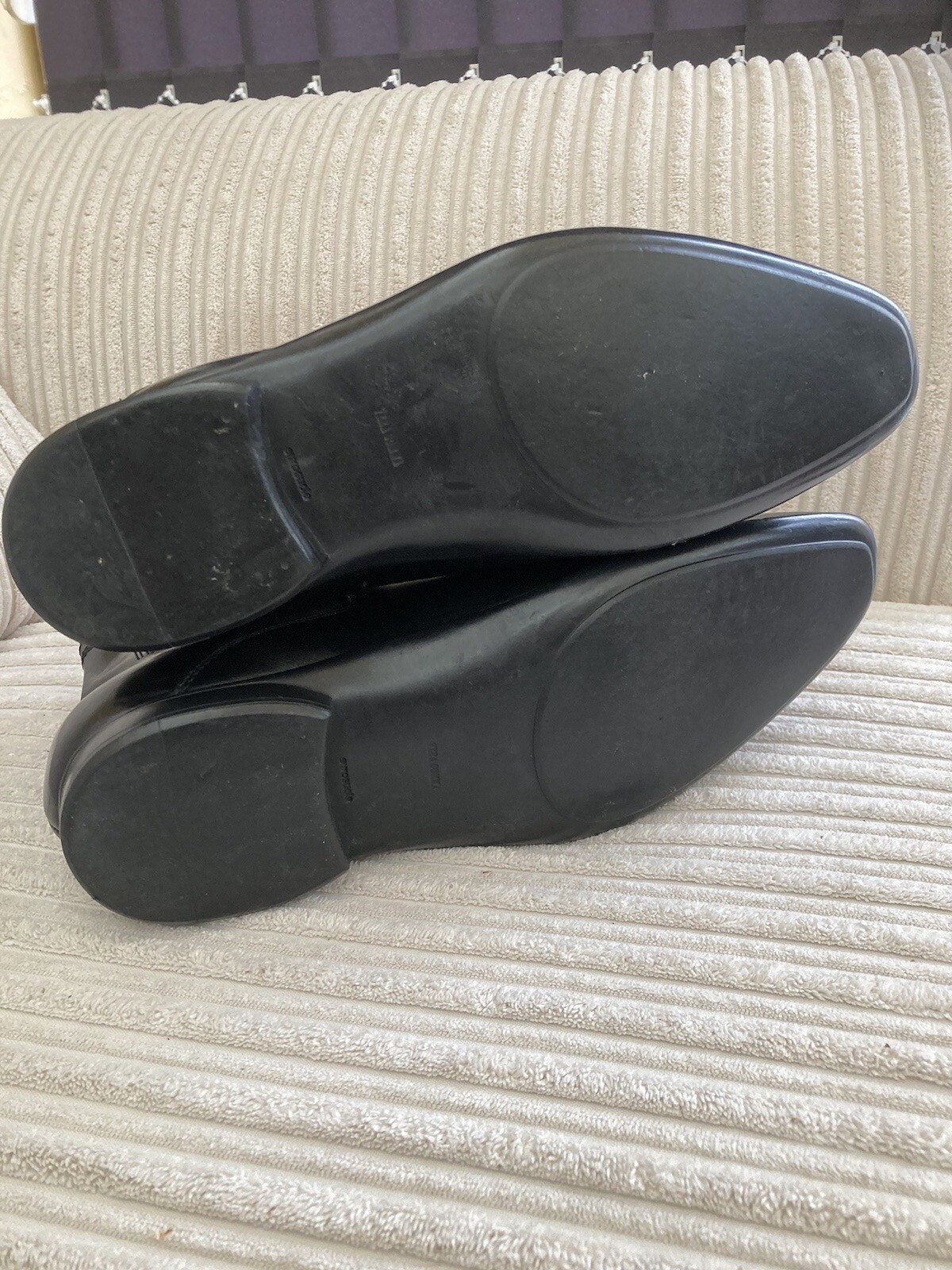 Jasper Conran Mens UK Size 8 Black Leather Slip On Chelsea Boots eBay