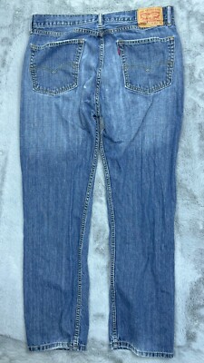 Levi Strauss Jeans Mens 36x32 Blue 505 Straight Leg Regular
