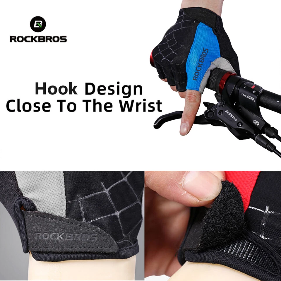 Men' s Motorcycle Fingerless Half Finger Driving Biker Gloves Anti Slip Gloves - Image 4 of 4