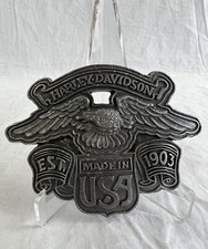 Harley-Davidson VTG Rare Genuine Belt Buckle Solid Brass Logo Made in USA-No Box