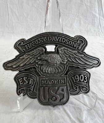 Harley-Davidson VTG Rare Genuine Belt Buckle Solid Brass  display picture 1