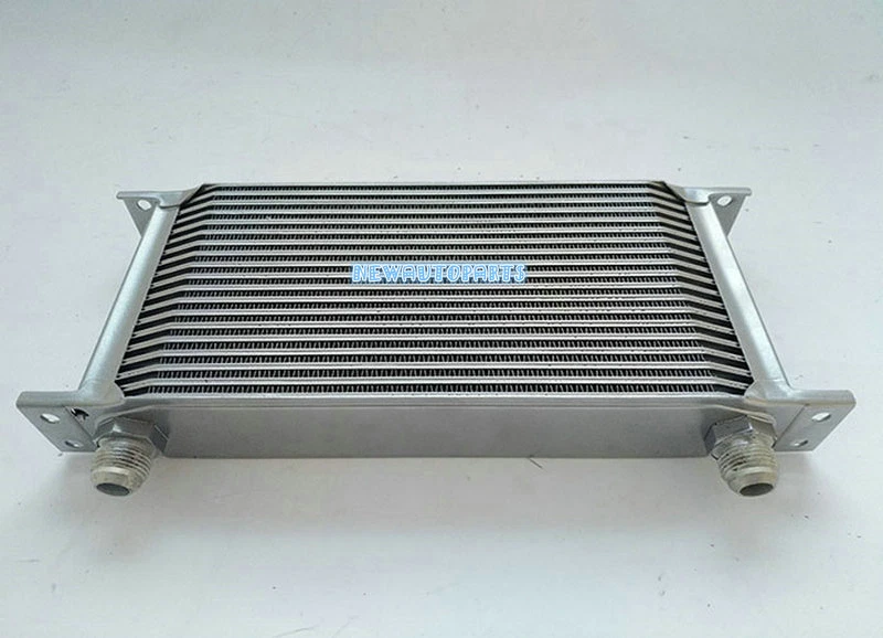 Enfriador de aceite de aluminio plateado universal 19 filas AN-10AN transmisión de motor carreras Foto 2 de 4