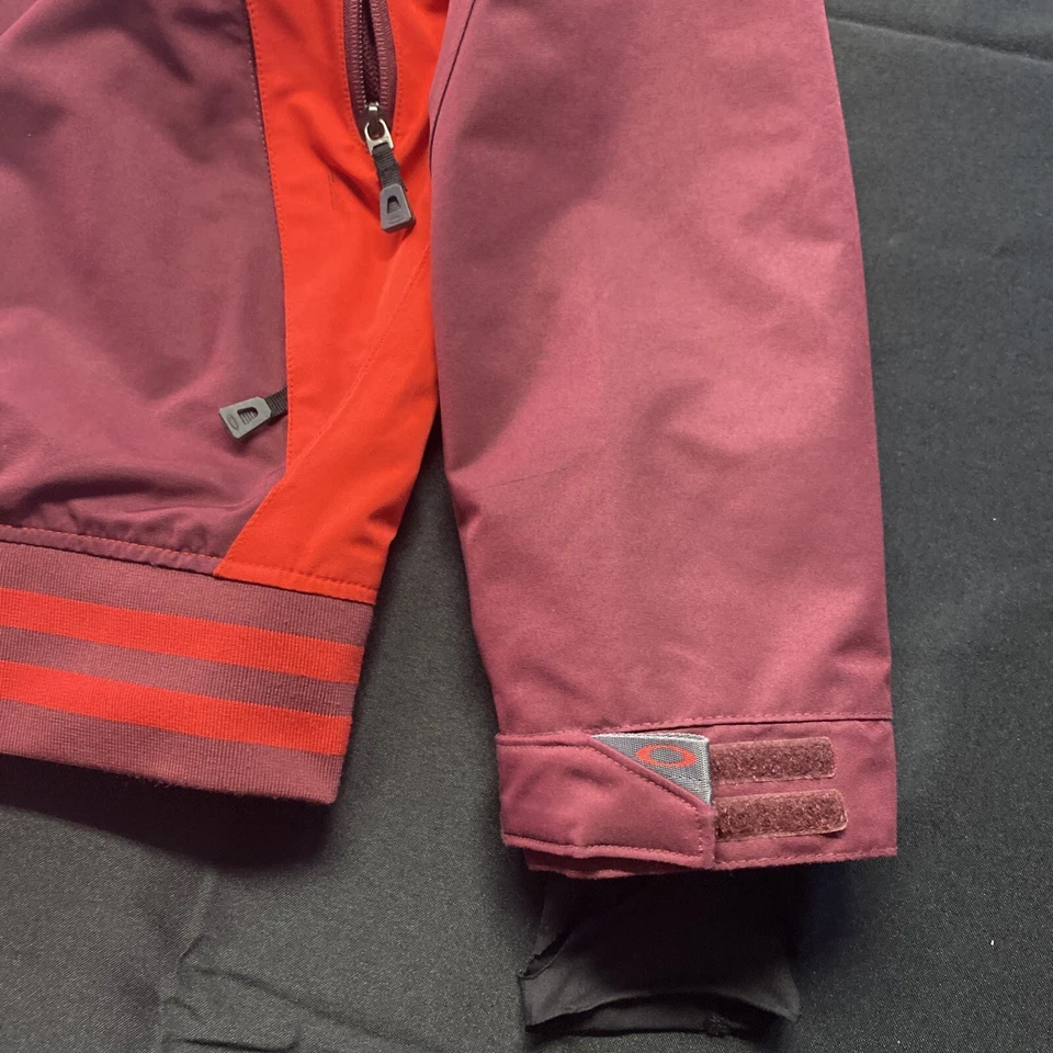 Oakley Men M Ski Snowboard Jacket Coat Hooded Pro-Rider Red Loose Fits like XL - Image 4 of 4